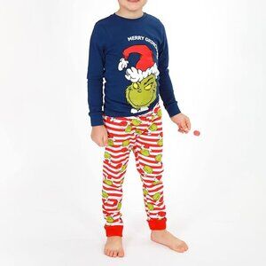 The Grinch Matching Family Christmas Pajamas Kids(Boys) Snug Fit